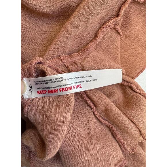 Free People Dress Womens Large Dusty Rose Adella Slip Lace Fairy Boho Coquette - Picture 10 of 14